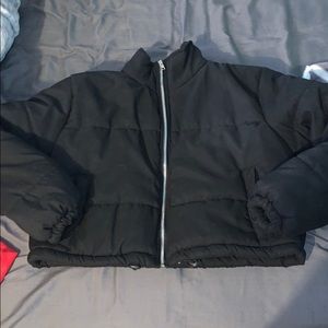 Cropped bomber jacket